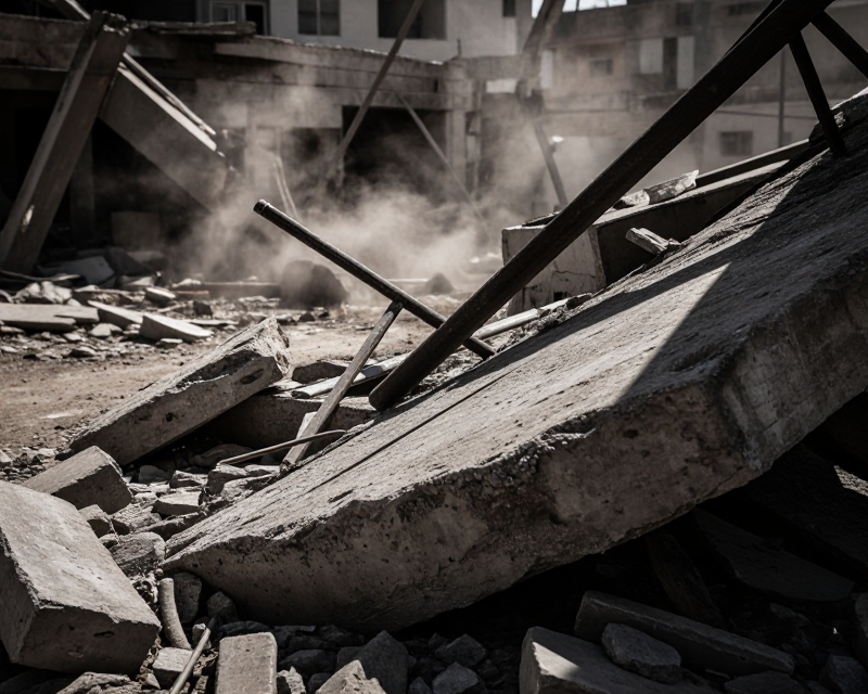 Cinematic aftermath of earthquake