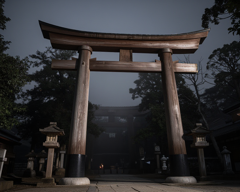 Symbolic Japanese Shrine Atmosphere