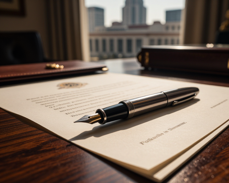 Diplomatic Economic Agreement Concept