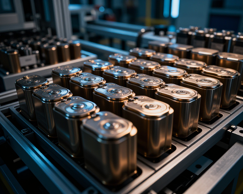 High-tech Battery Manufacturing Scene